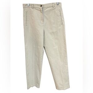 Christopher & Banks Beige Stretch Cotton Blend Straight Leg Pants Size 8